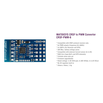 Matek CRSF to PWM 6 konwerter